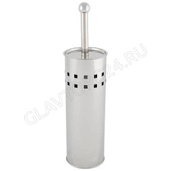 Ерш для унитаза с подставкой SSTE-002 9,8*9,8*38,5см (нерж.сталь) арт. 311443