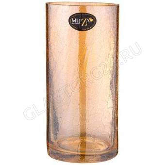 ВАЗА 25СМ CRACLE AMBER ЦИЛИНДР ДИА=12СМ СТЕКЛО/1 арт. 380-630