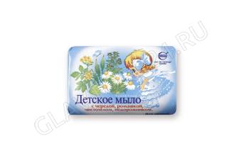 Детское мыло 100гр с Травами в оберт.  ВЫВОД