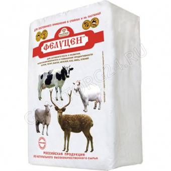 Фелуцен-лизунец 3кг для коз и овец с минералами и диких животных