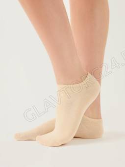 Носки женские супер-укороченные х/б GLD PICCOLINO  р-р 39-41(25-27) бежевый