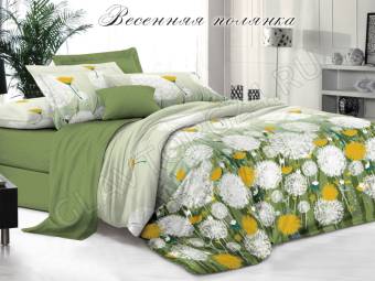 КПБ Семейный Bella Vita Люкс Бязь Весенняя полянка 2Под143*215+Пр220*240+2Нав(70*70)