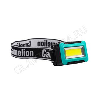 Фонарик Camelion LED5386  (налобн, черный, 1Вт COB LED, 3 реж, 3XAAA, пласт, кор)