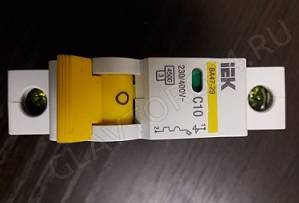 Автоматический выключатель мод. 1п С 10А ВА 47-29 4,5кА ИЭК/144