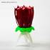 картинка Свеча-цветок д/торта музыкальная 12 х 5 см, красный   2385922 от компании ГлавТорг Красноярск