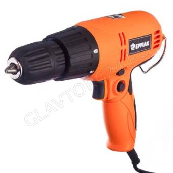 Дрель-шуруповерт электр. ЕРМАК ДШЭ-400 400Вт 0-750об/мин