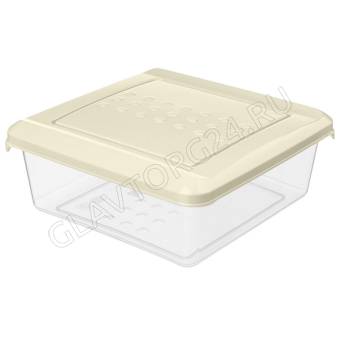 Контейнер для продуктов "Asti" квадратный 0,5л (светло-бежевый)