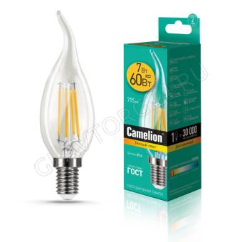 Лампа светодиодная Camelion LED7-CW35-FL/830/E14 7Вт 220В)