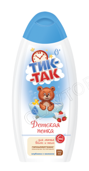 Тик-Так пенка для мытья волос и тела Клубника с молоком 350мл/6 СВОБОДА