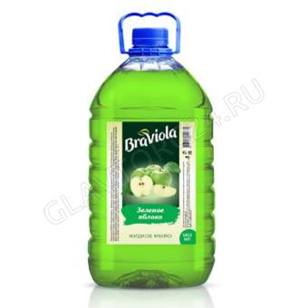 BRAVIOLA Мыло жидкое 5л. ПЭТ Зеленое яблоко