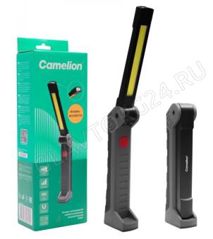 Фонарик Camelion E1439 (фонарь акк., 3,7В, карбон, 2xSMD+COB, 3 реж., Type-C, магн., пласт., кор.)