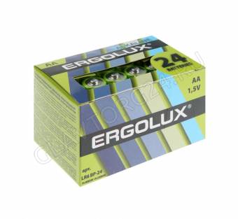 Ergolux LR6 Alkaline BP-24 (LR6 BP-24, батарейка,1.5В)