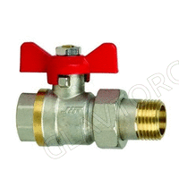Кран шаровый 3/4" В/Н со сгоном бабочка
