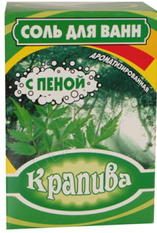 Соль д/ванн с пеной Крапива 400г/32шт Бийск