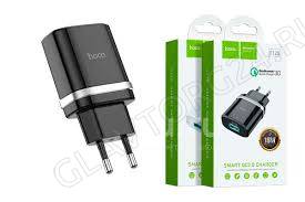 Зарядное устройство сетевое HOCO C12Q 1xUSB QC 3A черный