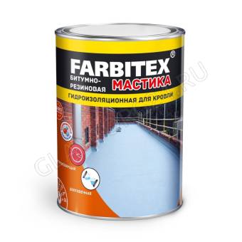 Мастика битумно-резиновая 2 кг (6шт) FARBITEX Ф0И60000 (для кровли)