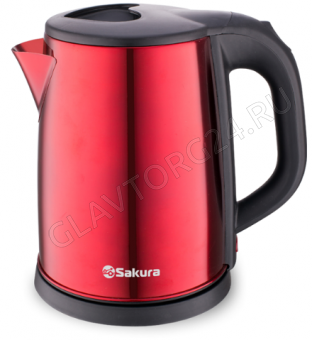 Чайник электрический SAKURA SA-2147R 1,8л 1,8кВт нерж.сталь красный