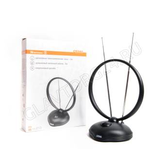 Антенна комнатная DVB-T2 и ДМВ+МВ активная Сигнал SAI 213 усы 1 м кабель 3м, с рег.