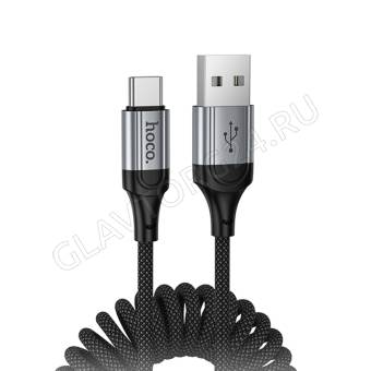 Кабель USB штекер-Type-C штекер HOCO X121 1м 60вт черный