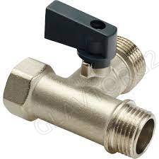 Кран шаровой трехпроходной FMM 1/2x3/4x1/2 гайка-штуцер-штуцер ручка-флажок (AQUALINK 100/10)
