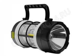 Ultraflash LED38102  (фонарь акк. черн./бел., LED+3COB, 5 реж., Micro-USB, PowerBank, пластик, кор.)