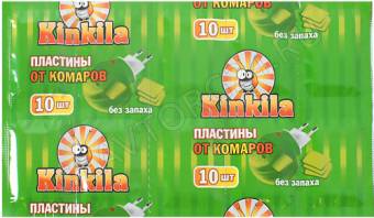КИНКИЛА пластины от комаров без запаха 10шт/200
