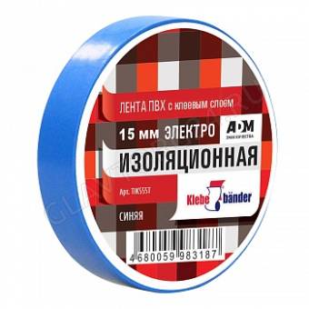 Изолента ПВХ 15*10 Синяя Klebebander/200 TIK555T