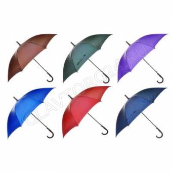 Зонт-трость универсальный,металл,полиэстр,8 спиц, 60см, 6 цветов
