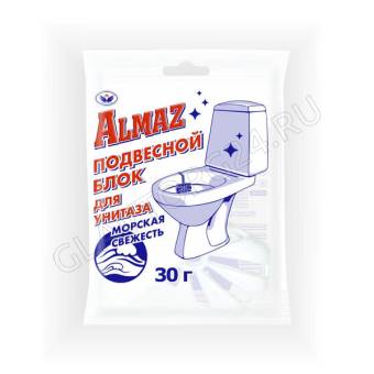 ALMAZ ПОДВЕСНОЙ БЛОК для унитаза 30 г лимон (флоу-пак) (24 шт)
