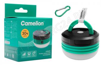 Фонарик Camelion LED56251  (фонарь для кемпинга 3XR6, зеленый, 5XSMD, 3 реж., магнит, пласт. кор.)