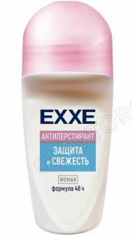 EXXE женский дезодорант антиперсп.ролик 50мл Защита и свежесть-невидимый/12  7329