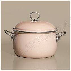 КАСТРЮЛЯ ЭМАЛИР. 2,8Л С КРЫШКОЙ С ЭФФЕКТОМ МЕТАЛЛИК DELUXE ДИА=18СМ/4 арт. 901-096 СКОЛЫ!!!