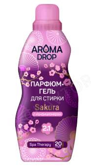 AROMA DROP SPA TERAPY Гель Парфюм для стирки 2 в 1 с кондиционером Sakura, 1000 г