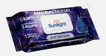 SUNLIGHT Влажные Салфетки Antibacterial Blue120 шт /12