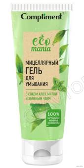 Compliment Ecomania мицеллярный гель для умывания с соком алоэ, мятой и зеленым чаем, 200мл