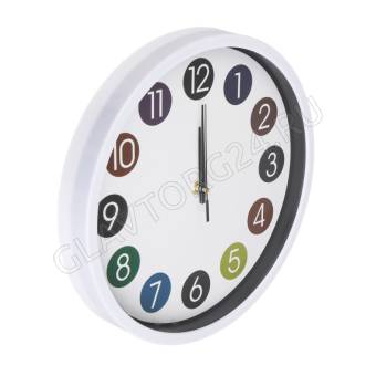 Часы настенные LADECOR CHRONO круглые 30см белый 