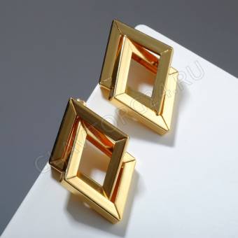 Серьги металл "Геометрия" симбиоз, цвет золото   7098533