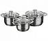 картинка Набор кастрюль 6пр [ЭЛИС] нержавейка (1,8л+2,5л+3,5л)/2 от компании ГлавТорг Красноярск