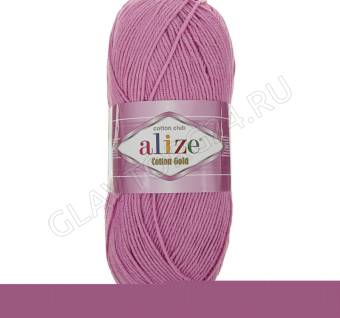 Пряжа "Cotton Gold" 55% хлопок, 45% акрил, 330м/100гр (98 розовый) 2457201