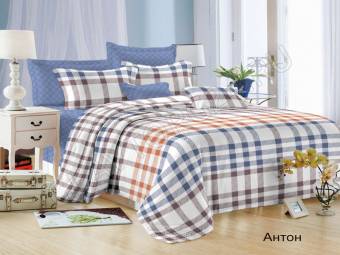 КПБ Семейный Satin collection Микросатин АНТОН 2Под143*215+Пр220*240+2Нав(70*70)