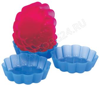 Набор форм Regent д/выпечки кексов "Корзиночка" 8*2см 6пр Silicone арт. 93-SI-FO-09 снято