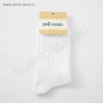 Носки мужские классические полиэстер COLLORISTA Полосы р-р 41-46(27-31) белый