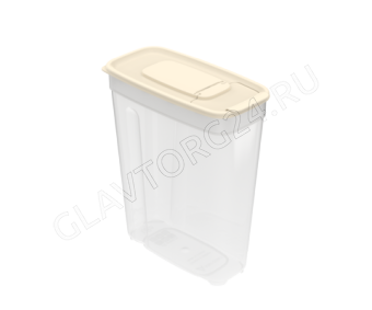Контейнер для сыпучих продуктов 1,8л (170×85×205мм) (слоновая кость)
