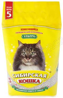 Сиб.Кошка Наполнитель Ультра 5л (цеолит с эффектом комкования фракция 1-3мм)