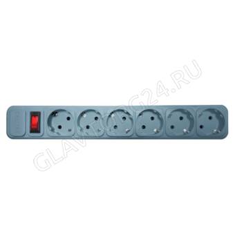 Фильтр сетевой CT-8901-6-3.0 6роз/3м с/з сер