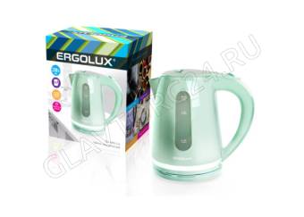 Чайник электрический ERGOLUX ELX-KР05-C16 1,8л 2,3кВт нерж.сталь мятный