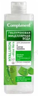 Compliment гиалуроновая мицеллярная вода для умывания и снятия макияжа HYALURON+Aloe Vera, 500мл