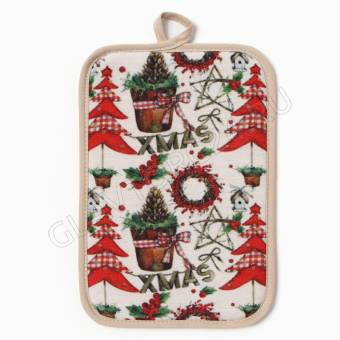 Прихватка 14*22см хлопок, полиэстер СМ-П Рождество 