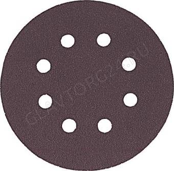 Круги шлифовальные с отверстиями (липучка), алюминий-оксидные, 125 мм, 5 шт. Р 1000