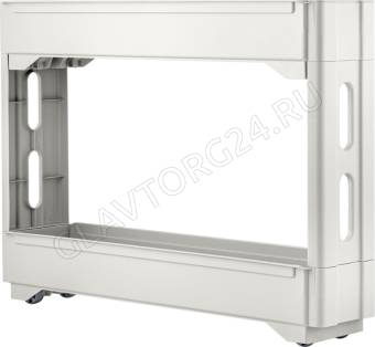 Этажерка Keeplex Regular на колесиках двухсекционная узкая 53,7х13,8х45 см космический серый
